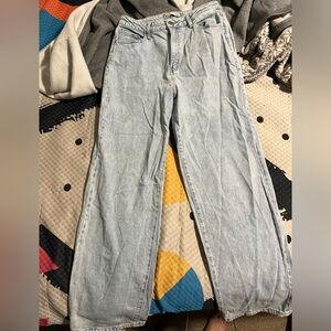 so light wash high waisted jeans